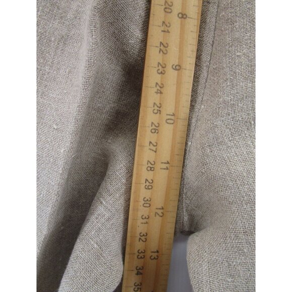 VINTAGE J Jill Pants Small Linen Cropped Wide Leg Peasant Lagenlook - Picture 3 of 9